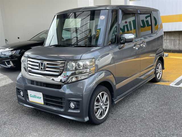 ホンダ Ｎ ＢＯＸ ＋ カスタム G 静岡県 2013(平25)年 8万km ポリッシュドメタルメタリック リヤスロープ/純正ナビ/CD/SD/USB/バックカメラ/左後パワースライドドア/右後イージークローザー/ETC/HIDヘッドライト/バックソナー/ステアリングスイッチ/スマートキー×2/保証書/取扱説明書/ナビ取扱説明書/R6点検記録簿有