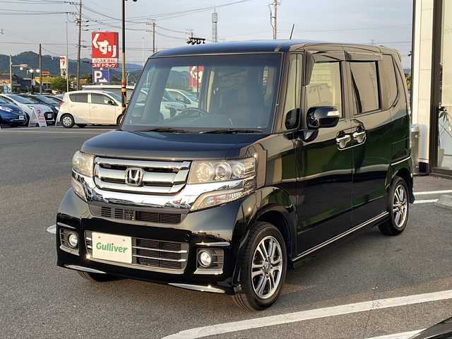 ホンダ Ｎ ＢＯＸ カスタム G Lパッケージ 岐阜県 2016(平28)年 7.7万km クリスタルブラックパール 社外ナビ　/バックカメラ　/ビルトインＥＴＣ　/盗難防止装置　/衝突軽減システム　/横滑り防止装置　/アイドリングストップ　/ＨＩＤヘッドライト　/オートライト　/片側パワースライド　/プッシュスタート　/スマートキー/スペアキー/純正14インチアルミホイール/フロアマット
