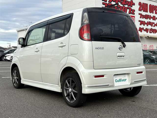 日産 モコ X エアロスタイル 大分県 2012(平24)年 9.6万km スノーパールホワイト ・オーディオ(CD/USB/AM/FM)/・スマートキー/・プッシュスタート/・オートエアコン/・ベンチシート/・フロアマット/・フォグランプ/・社外アルミホイール/・電動格納ミラー/・ドアバイザー/・スペアキー