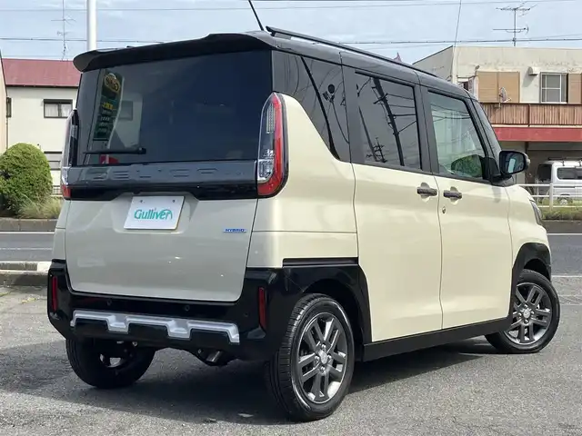 三菱 デリカミニ T プレミアム 三重県 2024(令6)年 0.4万km ベージュⅡ ♪走行3120km/♪車検 令和9年7月3日迄/♪4WD/ターボ/e-Assist/・衝突被害軽減ブレーキシステム/・車線逸脱警報システム/・車線逸脱防止支援機能/・ふらつき警報/・標識認識システム/・先行車発進通知/・オートマチックハイビーム/MI-PILOT/コーナーセンサー/オートブレーキホールド/スマートキー×2/プッシュスタート/両側パワースライドドア/・左側ハンズフリー機能/ハーフレザーシート/前席シートヒーター/ステアリングヒーター/ディスプレイオーディオ/・DVD再生・USB/・Bluetoothオーディオ/全方位モニター/バックカメラ/デジタルインナーミラー/前後ドライブレコーダー/ヒルディセントコントロール/アイドリングストップ/純正15インチAW/LEDヘッドライト/LEDフォグライト/オートライト/ウィンカーミラー/オートリトラクタブルミラー/ルーフレール/革巻ステアリング/ステアリングスイッチ/パドルシフト/リアドアサンシェード/シートバックテーブル/ヘッドライトレベライザー/プライバシーガラス/フロアマット/ETC/サイド/カーテン/ニーエアバック