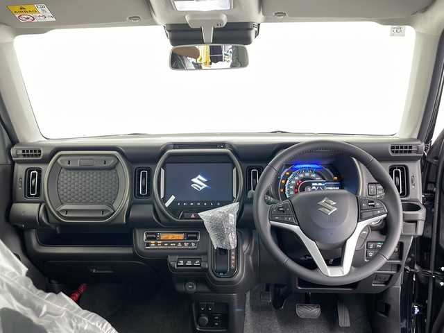 スズキ ハスラー タフワイルド 長野県 2024(令6)年 0.1万km未満 ブルーイッシュブラックパール3 4WD/純正メモリナビ/（フルセグTV/BL/USB)/全方位カメラ/シートヒーター（前席）/ルーフリール/コーナーセンサー（後）/ステアリングスイッチ/ダウンヒルアシストコントロール/クルーズコントロール（追従あり）/衝突被害軽減システム/レーンキープアシスト/盗難防止装置/LEDヘッドライト/オートライト/フォグランプ/スマートキー