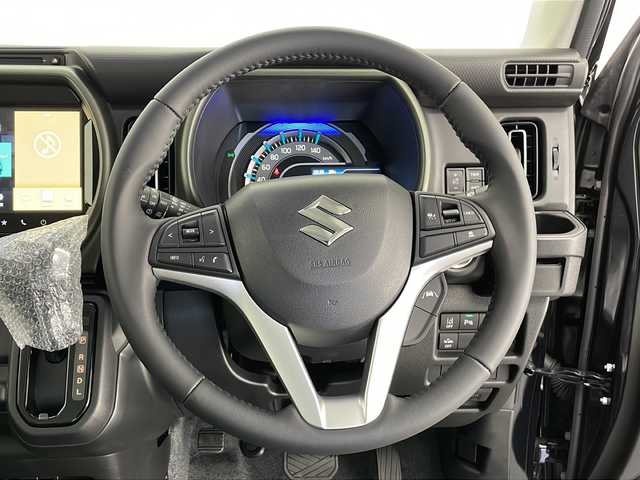スズキ ハスラー タフワイルド 長野県 2024(令6)年 0.1万km未満 ブルーイッシュブラックパール3 4WD/純正メモリナビ/（フルセグTV/BL/USB)/全方位カメラ/シートヒーター（前席）/ルーフリール/コーナーセンサー（後）/ステアリングスイッチ/ダウンヒルアシストコントロール/クルーズコントロール（追従あり）/衝突被害軽減システム/レーンキープアシスト/盗難防止装置/LEDヘッドライト/オートライト/フォグランプ/スマートキー
