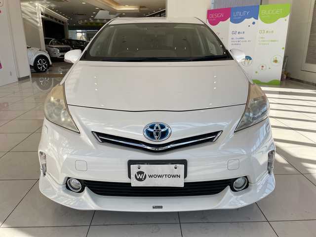 トヨタ プリウス α S 埼玉県 2012(平24)年 7.3万km ホワイトパールクリスタルシャイン モデリスタエアロ　/ガナドールマフラー　/ナビ/　　CD/DVD/BT/フルセグ　/バックカメラ　/クルーズコントロール　/HIDオートライト　/純正16インチアルミホイール　/ETC