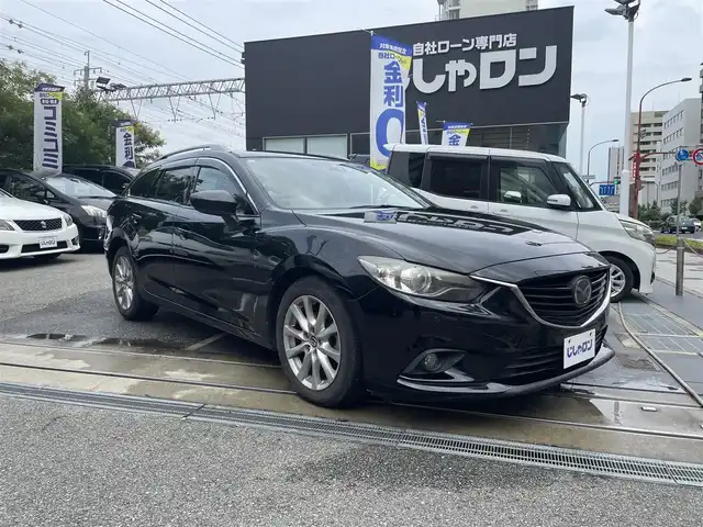 マツダ アテンザ ワゴン XD 兵庫県 2014(平26)年 9.9万km ジェットブラックマイカ (株)IDOMが運営する【じしゃロン西宮店】の自社ローン専用車両になります。こちらは現金またはオートローンご利用時の価格です。自社ローンご希望の方は別途その旨お申付け下さい/＊ETC/＊バックカメラ/＊パワステ/＊パワーウィンドウ/＊アイドリングストップあり/＊フルセグ/＊USBあり/＊ドラレコ/＊横滑り防止装置/＊オートライト