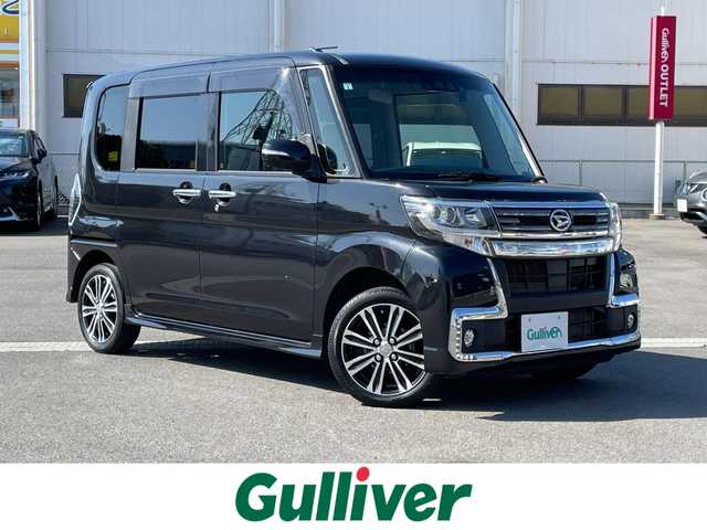 ダイハツ タント カスタム RS トップED SA Ⅲ 群馬県 2017(平29)年 4.3万km ブラックマイカメタリック 純正ナビ　/フルセグ・Ｂｌｕｅｔｏｏｔｈ・ＣＤ・ＤＶＤ　/衝突軽減ブレーキ　/両側パワースライドドア　/バックカメラ　/シートヒーター　/黒ハーフレザーシート　/ドライブレコーダー　/オートライト　/スマートキー2本