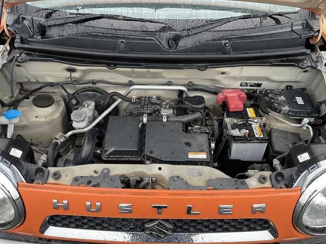 スズキ ハスラー G 岩手県 2014(平26)年 8.4万km パッションオレンジマイカ/スペリアホワイト レーダーブレーキＳ　ナビ　フルセグ　ＤＶＤ再生　シートヒーター　ＥＴＣ　ツィーター　オフロードモード　ヒルディセントコントロール　積込冬タイヤ付ＡＷ　純正マット　ヒーター付電格ミラー　スマートキー