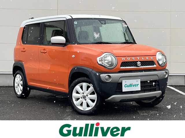 スズキ ハスラー G 岩手県 2014(平26)年 8.4万km パッションオレンジマイカ/スペリアホワイト レーダーブレーキＳ　ナビ　フルセグ　ＤＶＤ再生　シートヒーター　ＥＴＣ　ツィーター　オフロードモード　ヒルディセントコントロール　積込冬タイヤ付ＡＷ　純正マット　ヒーター付電格ミラー　スマートキー