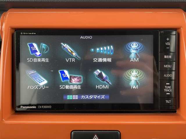 スズキ ハスラー G 岩手県 2014(平26)年 8.4万km パッションオレンジマイカ/スペリアホワイト レーダーブレーキＳ　ナビ　フルセグ　ＤＶＤ再生　シートヒーター　ＥＴＣ　ツィーター　オフロードモード　ヒルディセントコントロール　積込冬タイヤ付ＡＷ　純正マット　ヒーター付電格ミラー　スマートキー