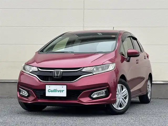ホンダ フィット 13G L ホンダセンシング 茨城県 2018(平30)年 7.5万km ルージュアメジストM 純正ナビ(フルセグ/AMFM/Bluetooth)/純正ドライブレコーダー/バックカメラ/クルーズコントロール/オートエアコン/ビルトインＥＴＣ/レーンキープアシスト/純正フロアマット/保証書