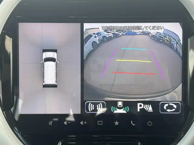 スズキ ハスラー HYBRID X ターボ 岡山県 2020(令2)年 7.5万km ブルーイッシュブラックパール3 登録時走行距離74784km/純正9インチナビ/フルセグTV(AM.FM.CD.DVD.TV.BT)/全方位カメラ/４WD/ETC/ドライブレコーダー/シートヒーター/クリアランスソナー/衝突軽減ブレーキ/横滑り防止装置/クルーズコントロール(追従走行あり)/車線逸脱警報（レーンキープアシスト）/ダウンヒルアシスト/オートライト/アイドリングストップ/15インチ純正AW/純正フロアカバー/保証書/取扱説明書