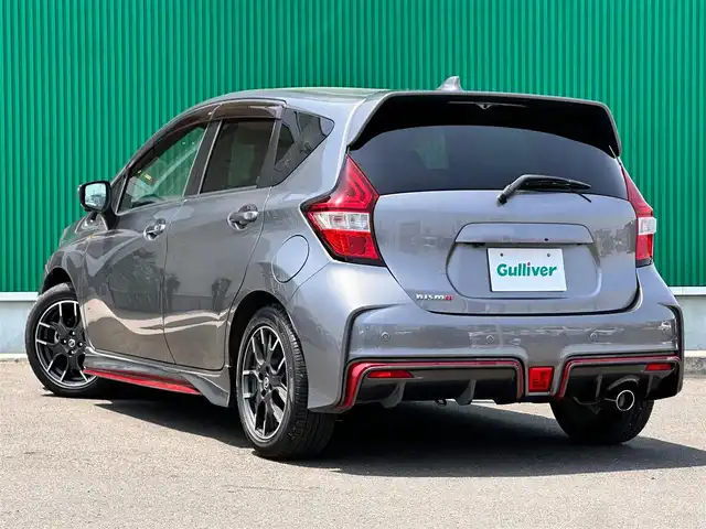 日産 ノート e－パワー ニスモ 宮城県 2020(令2)年 7.1万km ダークメタルグレー インテリジェントエマージェンシーブレーキ/純正SDナビ/【CD・DVD・SD・BT・USB・フルセグTV】/アラウンドビューモニター/純正16インチAW/純正エアロ/デジタルインナー/クルーズコントロール/社外コンソールBOX/車線逸脱警報/踏み間違い衝突防止アシスト/フロント＆バックソナー/ハイビームアシスト/オートライト/LEDヘッドライト/LEDデイライト/革巻きステアリング/ステアリングスイッチ/シートリフター/スマートキー＆プッシュスタート/電動格納ミラー/アルミ製ペダル/純正フロアマット/ドアバイザー/Wエアバッグ/ETC
