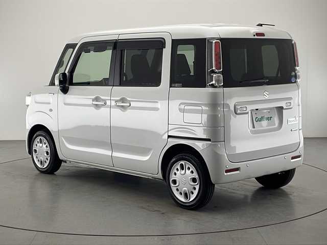 スズキ スペーシア HYBRID X 宮崎県 2019(令1)年 1.9万km ピュアホワイトP 禁煙車/衝突被害軽減ブレーキ/社外ナビTV/（ストラーダ/CN-RE05WD/CD/DVD/Bluetooth/フルセグTV）/社外前後ドライブレコーダー/純正セキュリティアラーム/純正フロアマット/両側電動スライドドア/クリアランスソナー/レーンディパーチャーアラート/シートヒーター/オートエアコン/ETC/スマートキー/プッシュエンジンスタート/スペアキー/新車時保証書/取扱い説明書
