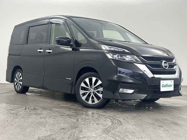 日産 セレナ ハイウェイスターVセレクションⅡ 兵庫県 2019(令1)年 6万km ダイヤモンドブラック ・純正9インチナビ＆BT＆TV＆CD＆DVD&SD/・アラウンドビューモニター/・プロパイロット/・両側パワースライドドア/・ハンズフリーオートスライドドア/・インテリジェント パーキングアシスト/・アイドリングストップ/・電動パーキングブレーキ/・オートブレーキホールド/・ビークルダイナミクスコントロール/・ヒルスタートアシスト/・エマージェンシーブレーキ/・LI（車線逸脱防止支援システム）/・LDW（車線逸脱警報）/・BSI（後側方衝突防止支援システム）/・BSW（後側方車両検知警報）/・RCTA（後退時車両検知警報）/・インテリジェント DA（ふらつき警報）/・踏み間違い衝突防止アシスト/・標識検知機能（進入禁止標識検知/・最高速度標識検知/・一時停止標識検知/・ビルトインETC/・ドライブレコーダー/・ドアバイザー/・スマートルームミラー/・LEDヘッドライト/・純正フロアマット/・純正16インチアルミホイール/・スマートキー/・プッシュスタート