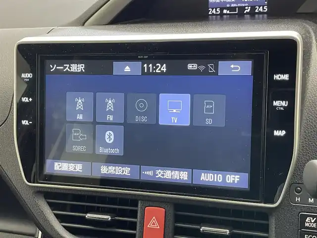 トヨタ ヴォクシー ハイブリッド ZS 煌Ⅱ 愛知県 2019(平31)年 2.8万km ブラック 純正１０型ナビ　純正１２型後席モニター　両側パワスラ　フルセグＴＶ　シートヒーター　バックカメラ　純正ドラレコ　ＥＴＣ　セーフティセンス　衝突軽減　レーンキープ　３眼ＬＥＤ　クルコン　プッシュスタート　スマートキー　コーナーセンサー　オートハイビーム　レーンキープ　