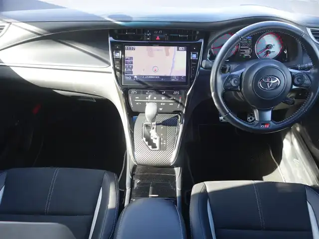 トヨタ ハリアー エレガンス GRスポーツ 山形県 2018(平30)年 1.6万km ホワイトパールクリスタルシャイン 4WD/衝突被害軽減システム/ワンオーナー/アルパインメモリナビ/　　【CD DVD BT フルセグ USB】/バックカメラ/レーダークルーズコントロール/LEDオートヘッドライト/ハーフレザーシート/パワーシート/純正19インチアルミホイール/アイドリングストップ/ステアリングスイッチ/MTモード付AT/IC付ターボ/電動格納ウィンカーミラー/フォグランプ/スマートキー/ETC