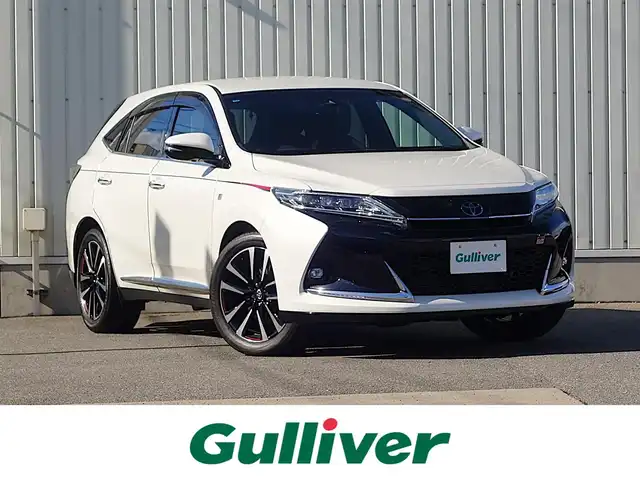 トヨタ ハリアー エレガンス GRスポーツ 山形県 2018(平30)年 1.6万km ホワイトパールクリスタルシャイン 4WD/衝突被害軽減システム/ワンオーナー/アルパインメモリナビ/　　【CD DVD BT フルセグ USB】/バックカメラ/レーダークルーズコントロール/LEDオートヘッドライト/ハーフレザーシート/パワーシート/純正19インチアルミホイール/アイドリングストップ/ステアリングスイッチ/MTモード付AT/IC付ターボ/電動格納ウィンカーミラー/フォグランプ/スマートキー/ETC