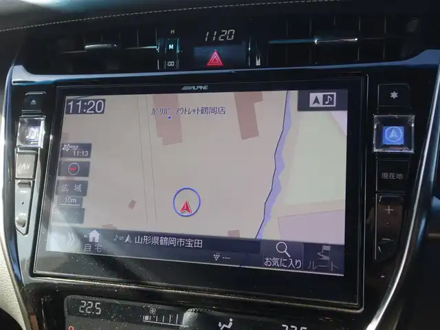 トヨタ ハリアー エレガンス GRスポーツ 山形県 2018(平30)年 1.6万km ホワイトパールクリスタルシャイン 4WD/衝突被害軽減システム/ワンオーナー/アルパインメモリナビ/　　【CD DVD BT フルセグ USB】/バックカメラ/レーダークルーズコントロール/LEDオートヘッドライト/ハーフレザーシート/パワーシート/純正19インチアルミホイール/アイドリングストップ/ステアリングスイッチ/MTモード付AT/IC付ターボ/電動格納ウィンカーミラー/フォグランプ/スマートキー/ETC