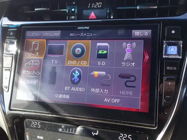 トヨタ ハリアー エレガンス GRスポーツ 山形県 2018(平30)年 1.6万km ホワイトパールクリスタルシャイン 4WD/衝突被害軽減システム/ワンオーナー/アルパインメモリナビ/　　【CD DVD BT フルセグ USB】/バックカメラ/レーダークルーズコントロール/LEDオートヘッドライト/ハーフレザーシート/パワーシート/純正19インチアルミホイール/アイドリングストップ/ステアリングスイッチ/MTモード付AT/IC付ターボ/電動格納ウィンカーミラー/フォグランプ/スマートキー/ETC