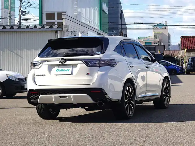トヨタ ハリアー エレガンス GRスポーツ 山形県 2018(平30)年 1.6万km ホワイトパールクリスタルシャイン 4WD/衝突被害軽減システム/ワンオーナー/アルパインメモリナビ/　　【CD DVD BT フルセグ USB】/バックカメラ/レーダークルーズコントロール/LEDオートヘッドライト/ハーフレザーシート/パワーシート/純正19インチアルミホイール/アイドリングストップ/ステアリングスイッチ/MTモード付AT/IC付ターボ/電動格納ウィンカーミラー/フォグランプ/スマートキー/ETC