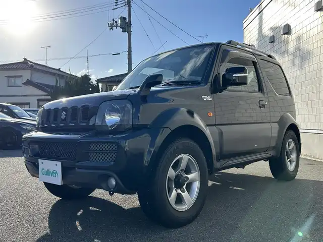 スズキ ジムニー シエラ ワイルドウインド 山形県 2008(平20)年 7.2万km ブルーイッシュブラックパール3 ４WD/社外ナビ/フルセグTV/FM/AM/DVD/HDD/SD/Bluetooth/シートシーター/パワーウィンドウ/純正バイザー/純正マット/フォグランプ/夏タイヤ積載/保証書/取扱説明書