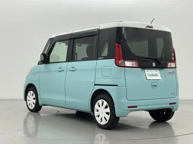 スズキ スペーシア X 熊本県 2015(平27)年 4.7万km フレンチミントパールメタリック 禁煙車　/純正ナビ（ＣＤ・ＤＶＤ・フルセグ・ＢＴ・ＡＵＸ・ＵＳＢ）/全周囲カメラ　/社外前方ドライブレコーダー　/片側パワースライドドア　/運転席シートヒーター　/衝突軽減ブレーキ　/レーンキープアシスト/横滑り防止/アイドリングストップ/純正フロアマット/オートライト/スマートキー/プッシュスタート