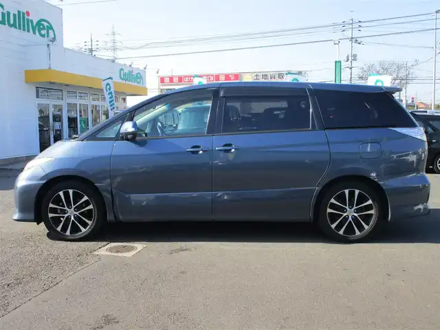 トヨタ エスティマ アエラス 岡山県 2013(平25)年 6.1万km グレイッシュブルーマイカメタリック ワンオーナー/純正SDナビ/フルセグテレビ/バックカメラ/Bluetooth/DVD再生可能/両側パワースライドドア/オートライト/クルーズコントロール/HIDヘッドライト/ビルトインETC/純正18AW/純正フロアマット