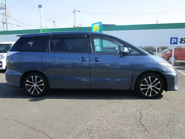 トヨタ エスティマ アエラス 岡山県 2013(平25)年 6.1万km グレイッシュブルーマイカメタリック ワンオーナー/純正SDナビ/フルセグテレビ/バックカメラ/Bluetooth/DVD再生可能/両側パワースライドドア/オートライト/クルーズコントロール/HIDヘッドライト/ビルトインETC/純正18AW/純正フロアマット