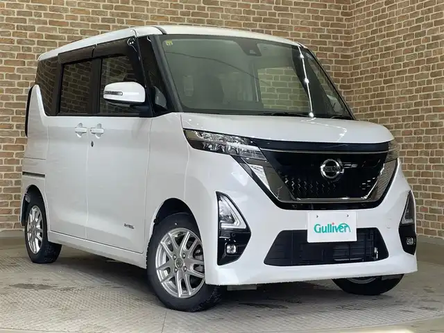 日産 ルークス ハイウェイスター X 岩手県 2020(令2)年 2.9万km ホワイトパール ４WD/アラウンドビューモニター/後席左側ハンズフリーパワースライドドア/エマージェンシーブレーキ/レーンアシスト/先行車発進お知らせ機能/標識認識機能/ハイビームアシスト/前後ソナー/横滑り防止装置/アイドリングストップ/シートヒーター（前席）/リヤサーキュレーター/ロールサンシェード/エンジンスターター/純正ナビ/（CD/DVD/フルセグ/SD/AUX/Bluetooth）/ステアリングスイッチ/ドライブレコーダー/LEDヘッドライト/LEDフォグランプ/純正14インチアルミホイール