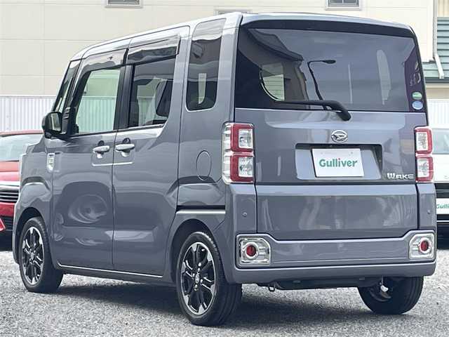 ダイハツ ウェイク G ターボ リミテッド SAⅢ 静岡県 2018(平30)年 2.6万km タングステングレーM エンジンスタートボタン/スマートキー（スペアキー１本）/アイドリングストップ/パワーウィンドウ/パワーステアリング/オートエアコン/ETC/USB入力端子/全方位カメラ/SDナビ（CD.DVD.BT.フルセグ）/ドライブレコーダー/ベンチシート/フロアマット/両側パワースライドドア/純正アルミホイール/ABS/横滑り防止装置/コーナーセンサー/レーンキープアシスト/盗難防止装置/オートライト/オートマチックハイビーム/Wエアバック/衝突軽減システム