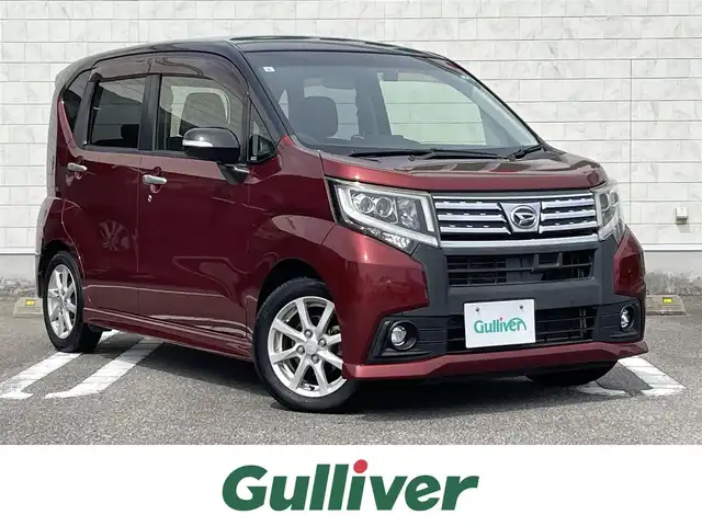 ダイハツ ムーヴ カスタム X SA 宮崎県 2015(平27)年 6.2万km ブラックマイカメタリック/ファイアークォーツレッドメタリック 2トーン 社外ナビ「CN-HE02WD」/(AM.FM.Bluetooth.DVD.CD)/フルセグTV/バックカメラ/ETC/コーナーセンサー/前後ドライブレコーダー/オートライト/オートエアコン/横滑り防止機能/衝突軽減ブレーキ/アイドリングストップ/スマートキー/電格ミラー/パワーウィンドウ/パワーステアリング