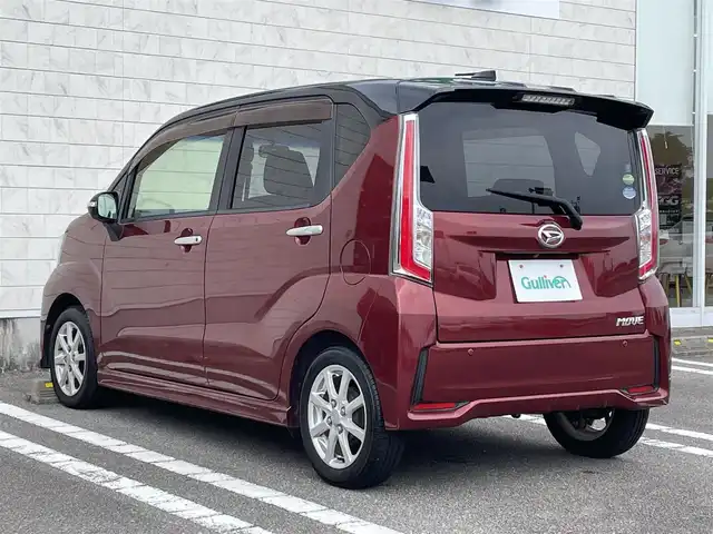 ダイハツ ムーヴ カスタム X SA 宮崎県 2015(平27)年 6.2万km ブラックマイカメタリック/ファイアークォーツレッドメタリック 2トーン 社外ナビ「CN-HE02WD」/(AM.FM.Bluetooth.DVD.CD)/フルセグTV/バックカメラ/ETC/コーナーセンサー/前後ドライブレコーダー/オートライト/オートエアコン/横滑り防止機能/衝突軽減ブレーキ/アイドリングストップ/スマートキー/電格ミラー/パワーウィンドウ/パワーステアリング