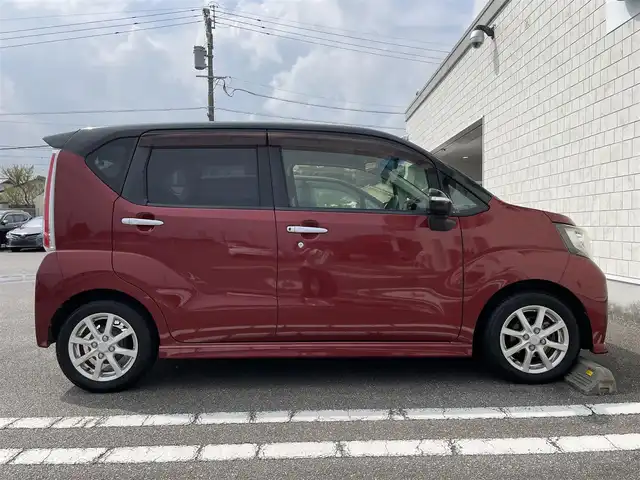 ダイハツ ムーヴ カスタム X SA 宮崎県 2015(平27)年 6.2万km ブラックマイカメタリック/ファイアークォーツレッドメタリック 2トーン 社外ナビ「CN-HE02WD」/(AM.FM.Bluetooth.DVD.CD)/フルセグTV/バックカメラ/ETC/コーナーセンサー/前後ドライブレコーダー/オートライト/オートエアコン/横滑り防止機能/衝突軽減ブレーキ/アイドリングストップ/スマートキー/電格ミラー/パワーウィンドウ/パワーステアリング