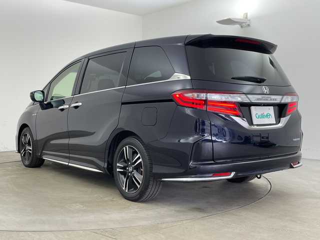 ホンダ オデッセイ ハイブリッド アブソルートセンシングEXパック 兵庫県 2016(平28)年 8万km プレミアムヴィーナスブラックP ・メーカーオプションナビ/・Bluetooth/DVD/CD/HDMI/USB/TV/・全方位カメラ/・ホンダセンシング/・衝突軽減ブレーキ/・歩行者事故低減ステアリング/・アダプティブ・クルーズ・コントロール/・車線維持支援システム/・路外逸脱抑制機能/・誤発進抑制機能/・先行車発進お知らせ機能/・標識認識機能/・ブラインドスポットモニター/・コーナーセンサー/・両側パワースライドドア/・ステアリングスイッチ/・ハーフレザーシート/・運転席パワーシート/・2列目オットマン/・2列目サンシェード/・社外前方ドラレコ/・LEDヘッドライト/・フォグランプ/・純正17インチアルミホイールタイヤ