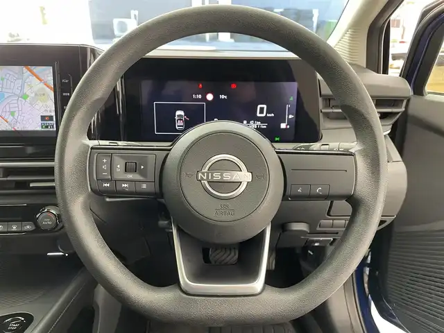 日産 ノート X 滋賀県 2021(令3)年 5万km オーロラフレアブルーパール 純正９型メモリーナビ/【Bluetooth/CD/DVD/フルセグ】/フロントカメラ/バックカメラ/前後ソナー/LEDヘッドライド/オートハイビーム/電子パーキング/オートホールド/社外１６AW/ステアリングリモコン/プッシュスタート/スマートキー/ビルトインETC