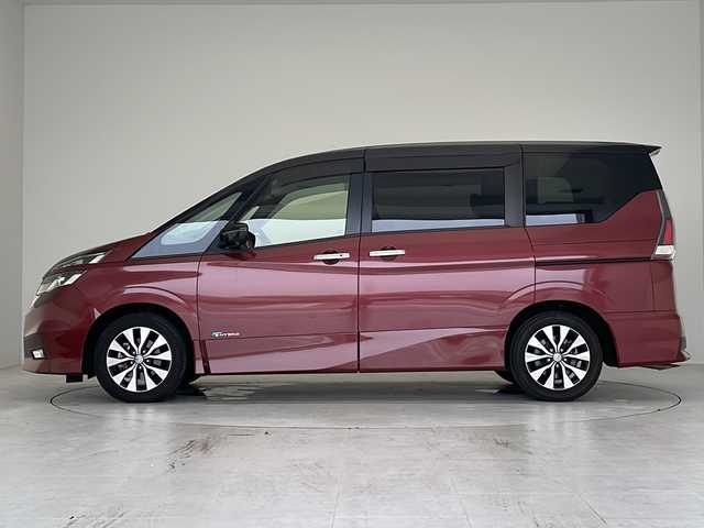 日産 セレナ ハイウェイスター Vセレクション 愛知県 2018(平30)年 4.1万km マルーンレッド 2トーン プロパイロット/衝突軽減システム/純正9型ナビ　ＳＤカードなし/フリップダウンモニター/全方位カメラ/両側パワースライドドア/クルーズコントロール/フルセグ/CD DVD/Bluetooth/バックカメラ/コーナーセンサー/純正アルミホイール/LEDヘッドライト/インテリジェントミラー/オートライト/ドライブレコーダー/ETC/ステアリングスイッチ/スマートキー/プッシュスタート