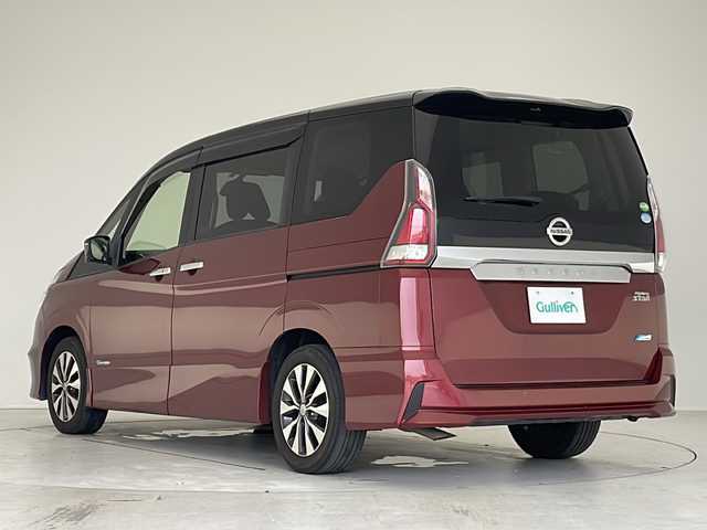 日産 セレナ ハイウェイスター Vセレクション 愛知県 2018(平30)年 4.1万km マルーンレッド 2トーン プロパイロット/衝突軽減システム/純正9型ナビ　ＳＤカードなし/フリップダウンモニター/全方位カメラ/両側パワースライドドア/クルーズコントロール/フルセグ/CD DVD/Bluetooth/バックカメラ/コーナーセンサー/純正アルミホイール/LEDヘッドライト/インテリジェントミラー/オートライト/ドライブレコーダー/ETC/ステアリングスイッチ/スマートキー/プッシュスタート