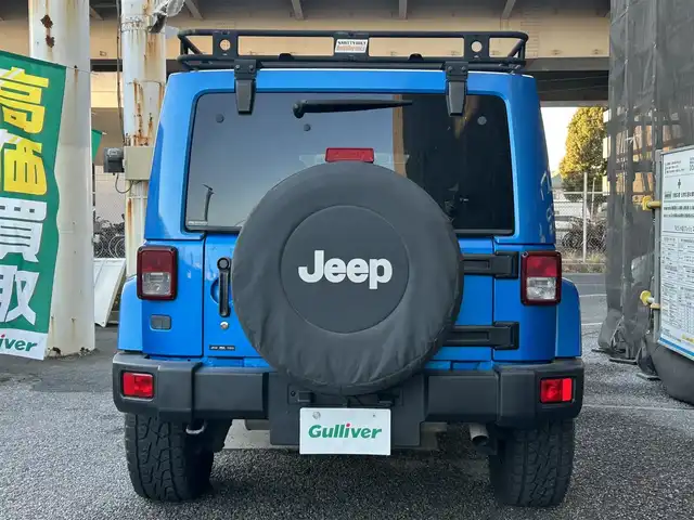 クライスラー・ジープ ジープ ラングラー アンリミテッド サハラ 千葉県 2016(平28)年 8万km 青 取扱説明書、保証書、スペアキー/社外SDナビ　AVIC-RZ103/AM/FM/BT/ワンセグ/クルーズコントロール/ステアリングスイッチ/前後ドライブレコーダー/サイドカメラ/ETC/背面タイヤ/ダウンヒルコントロール/横滑り防止機能/アルパインスピーカー/ルーフキャリア