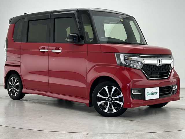 ホンダ Ｎ ＢＯＸ カスタム G L ホンダセンシング 千葉県 2018(平30)年 5.7万km ミラノレッド 純正ナビ（フルセグTV/CD/DVD/AM/FM/Bluetooth/AUX/SD）/バックカメラ/片側パワースライドドア/前方ドライブレコーダー/ビルトインETC/ホンダセンシング/衝突軽減ブレーキ/レーンキープアシスト/レーダークルーズコントロール/アイドリングストップ/先行車発進お知らせ/標識認識機能/オートエアコン/オートライト/サンシェード/純正フロアマット/純正ドアバイザー/LEDヘッドライト/フォグランプ