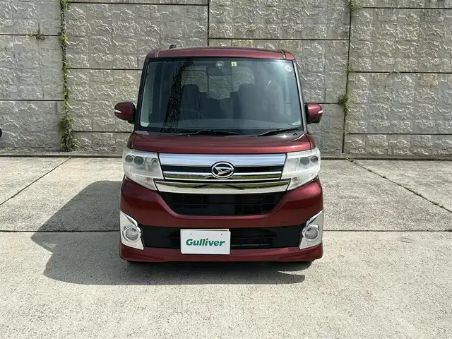 ダイハツ タント カスタム X 長崎県 2014(平26)年 6.6万km ファイアークォーツレッドM 社外メモリナビ/(CD/DVD/BT/フルセグ)/片側パワースライドドア/オートライト/フォグランプ/ドライブレコーダー/スマートキー/プッシュスタート/電動格納ミラー/純正14インチAW