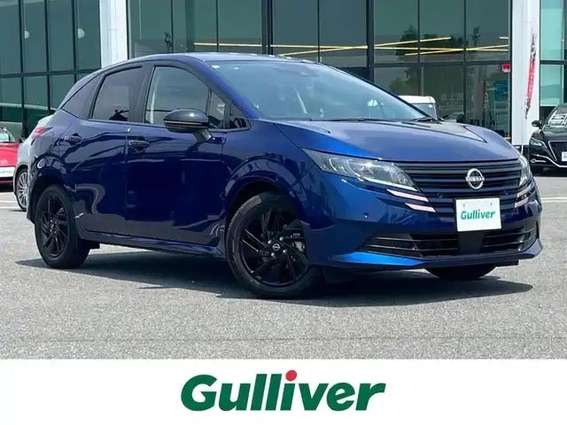 日産 ノート X 90周年記念車 奈良県 2024(令6)年 0.1万km オーロラフレアブルーパール 純正ナビ　/フルセグＴＶ　/全方位カメラ　/前後コーナーセンサー　/デジタルインナーミラー/スマートキー/ＬＥＤヘッドライト　/衝突被害軽減システム　/純正１６インチアルミホイール　/ＡＡＣ　/レーンキープアシスト/スペアキー有/フロアマット