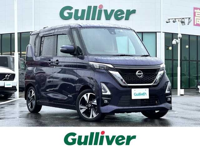 日産 ルークス HWS Gターボ プロパイロットED 佐賀県 2020(令2)年 6.4万km アメジストパープル プロパイロット2.0/・インテリジェントクルーズコントロール/・ハンドル支援/純正メモリナビゲーション/Bluetooth　CD　DVD　FM　AM　SD　USB/全方位カメラ/前方ドライブレコーダー/ビルトインETC/両側パワースライドドア/ハンズフリーオートスライドドア/AUTOHOLD/革巻きステアリング/ステアリングリモコン/純正LEDヘッドライト/純正フロアマット/純正15インチアルミホイール/純正ドアバイザー/フォグランプ/スペアキー1本