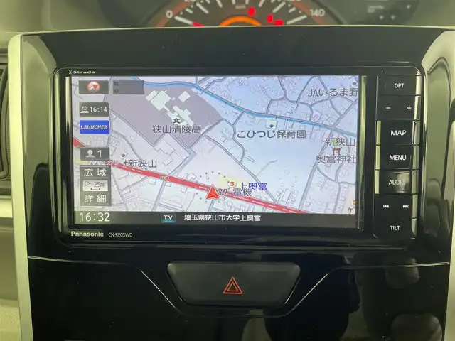 ダイハツ タント X ターボ SAⅢ 埼玉県 2017(平29)年 3.8万km パールホワイトⅢ 社外ナビ　CN-RE03WD/(Bluetooth/USB/CD/DVD/AM/FM)/地デジフルセグ/バックカメラ/前方ドライブレコーダー/ETC/片側パワースライドドア/衝突軽減ブレーキ/オートマチックハイビーム/アイドリングストップ/運転席シートヒーター/ロールサンシェード/フロントフォグランプ/プッシュスタート/ステアリングリモコン/純正フロアマット/純正ドアバイザー/社外14インチアルミホイール
