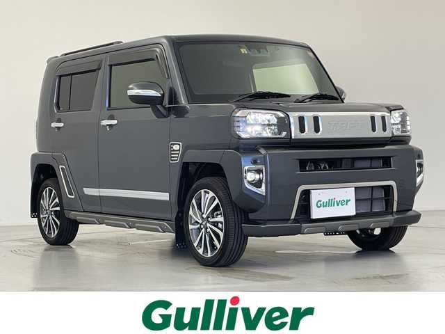 ダイハツ タフト G ターボ クロムベンチャー 愛知県 2023(令5)年 0.6万km クロムグレーメタリック 4WD/ターボ/ワンオーナー/禁煙車/純正10型ナビ・フルセグＴＶ/CD/DVD/Ｂｌｕｅｔｏｏｔｈ再生/HDMIポート/ガラスルーフトップ/純正エアロ/LEVEL SOUNDマフラー/ルーフレール/後席ガラスフィルム/JAOSマッドフラップ/スマートキー/LEDヘッド・LEDフォグ/コーナーセンサー/ETC2.0