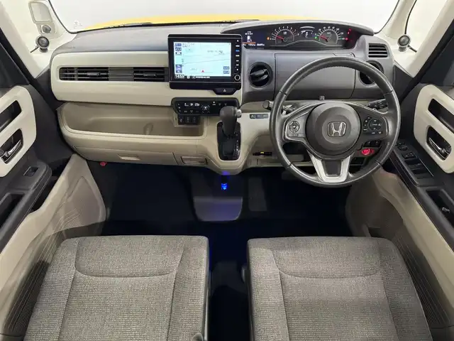 ホンダ Ｎ ＢＯＸ G EX ターボ ホンダセンシング 三重県 2019(平31)年 4.7万km プレミアムイエローパールⅡ ガソリン・ターボ/FF/MTモード付インパネCVT/純正 8インチナビ VXU-195NBi/（CD/DVD/FM/AM/TV/SD/Music Rack/iPod/Bluetooth/USB/AUX/CarPlay）/バックカメラ/両側パワースライドドア/ドライブレコーダー 前方（ナビ連動）/ビルトイン ETC/Honda SENSING/・衝突軽減ブレーキ［CMBS］/・車線維持支援システム［LKAS］/・路外逸脱抑制機能/・先行車発進お知らせ機能/・標識認識機能/・アダプティブクルーズコントロール［ACC］/装備/・オートエアコン/・オートライト/・LEDヘッドランプ/・ステアリングスイッチ/・パドルシフト/・JVCケンウッド ツィーター（スピーカーも変わってるかも）/・14インチスチールホイール/・プッシュスタート