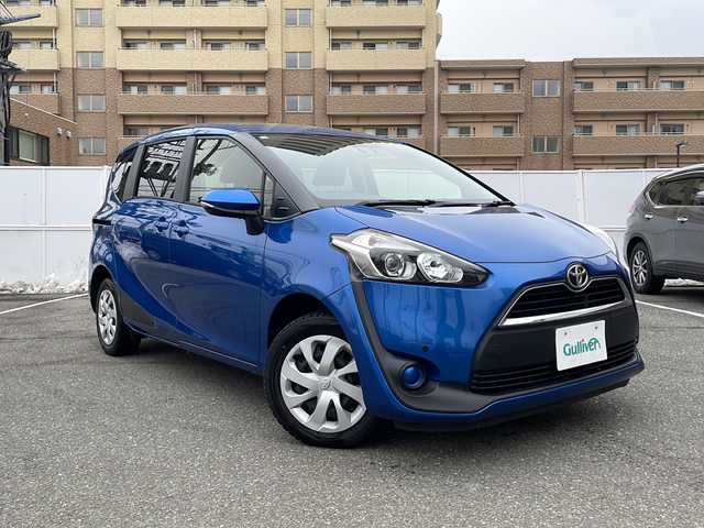 トヨタ シエンタ X 青森県 2018(平30)年 6.8万km コバルトブルーメタリック 社外メモリーナビ/　CD/Bluetooth/ラジオ/バックカメラ/ETC/片側パワースライドドア/衝突軽減ブレーキ/社外コーナーセンサー/社外AW付き夏タイヤ積み込み/純正フロアマット