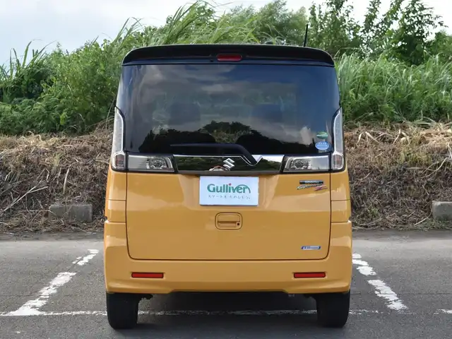 スズキ スペーシア カスタム Z 福岡県 2017(平29)年 4.1万km アクティブイエロー/ブラック2トーンルーフ 純正ナビ/　CD/DVD/フルセグTV/BT/全方位モニター/スマートキー/プッシュスタート/両側パワースライドドア/純正HIDヘッドライト/純正14インチアルミ/D席シートヒーター/アイドリングストップ/ETC