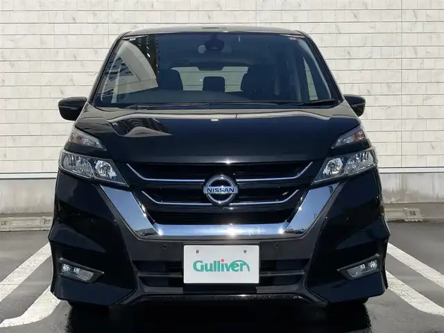 日産 セレナ ハイウェイスター プロパイロットED 静岡県 2016(平28)年 7.7万km ダイヤモンドブラック ビークルダイナミクスコントロール/ハンズフリースライドドア/社外SDナビ(CN-RE03WD)/　AM FM CD DVD Bluetooth/フルセグTV/バックモニター/オートヘッドライト/電動パーキングブレーキ/オートブレーキホールド/純正16インチアルミホイール/サンシェード/ドアバイザー/フロントフォグランプ/ワンオーナー/プロパイロット/　・アダプティブクルーズコントロール/　・レーンキープアシスト/社外ETC