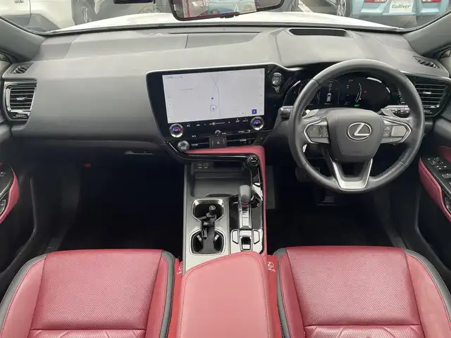 レクサス ＮＸ 350h バージョンL 鹿児島県 2023(令5)年 1.6万km ソニッククォーツ ワンオーナー/純正ディスプレイナビ/（Bluetooth/フルセグTV/Apple Car Play/Android Auto）/パノラマモニター/電動リアゲート/レーダークルーズコントロール/LEDヘッドライト/レザーシート/シートヒーター/エアシート/純正20インチアルミホイール/前後ドライブレコーダー/デジタルインナーミラー