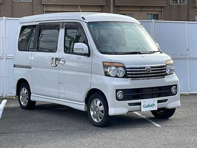 ダイハツ アトレー ワゴン カスタム ターボ RS リミテッド 秋田県 2011(平23)年 6.5万km パールホワイトⅢ ワンオーナー/純正オーディオ/CD　ラジオ/電動格納ミラーー/両側スライドドア/フロアマット/ドアバイザー