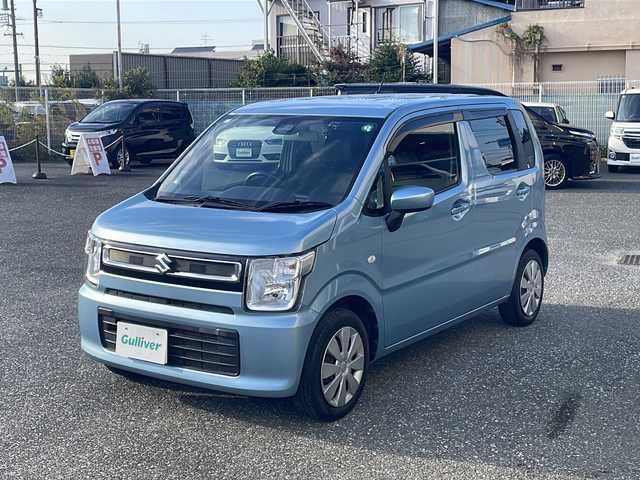 スズキ ワゴンＲ FA 愛知県 2021(令3)年 4.1万km フィズブルーパールメタリック ワンオーナー/禁煙車/社外メモリナビ/AM/FM/DVD/BT/フルセグTV/前方ドライブレコーダー/ETC/横滑り防止装置/コーナーセンサー/オートライト/ハロゲンライト/衝突被害軽減システム/Wエアバッグ/保証書/取説/スペアキー